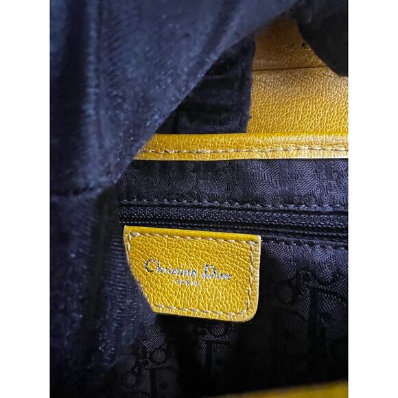 Dior mustard leather saddle bag - Picture 4 of 6